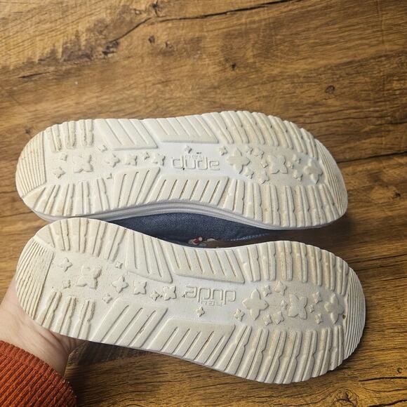 Hey Dude Wendy Playa Fiesta Limon blue denim slip on loafer shoe size 7 womens - Picture 8 of 10